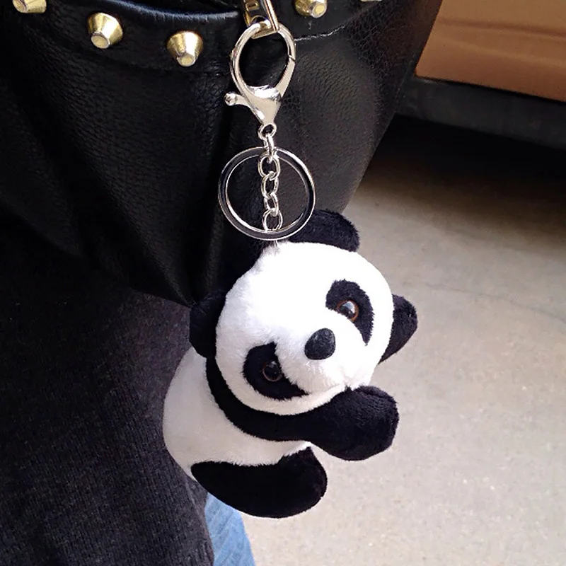 Cute Chinese Panda Shape Keychain Men Women Backpack Bag Pendant Plush Doll Couples Key Ring Gift Trinket Fashion Car Holder | Украшения и