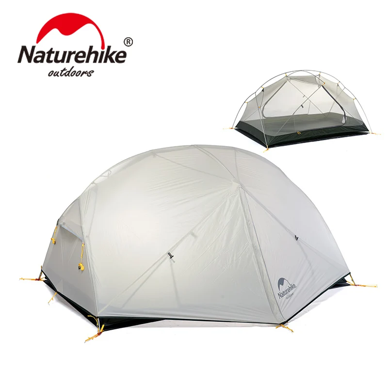 Naturehike 3 сезона Mongar 2 человека палатка для кемпинга 20D силиконовый нейлоновый