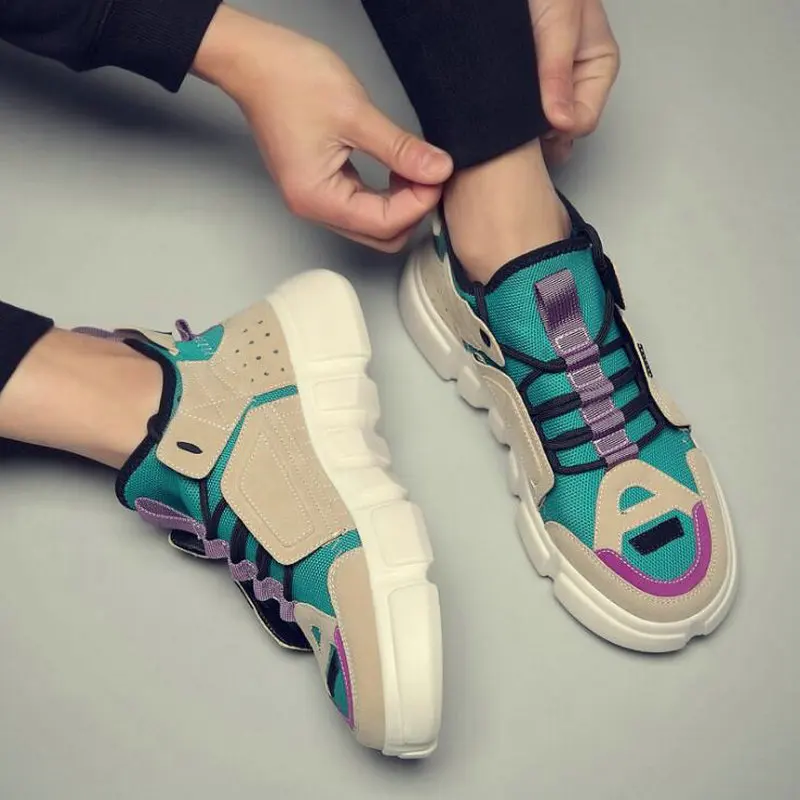 Осенний модный светильник дышащая мужская повседневная обувь из натуральной