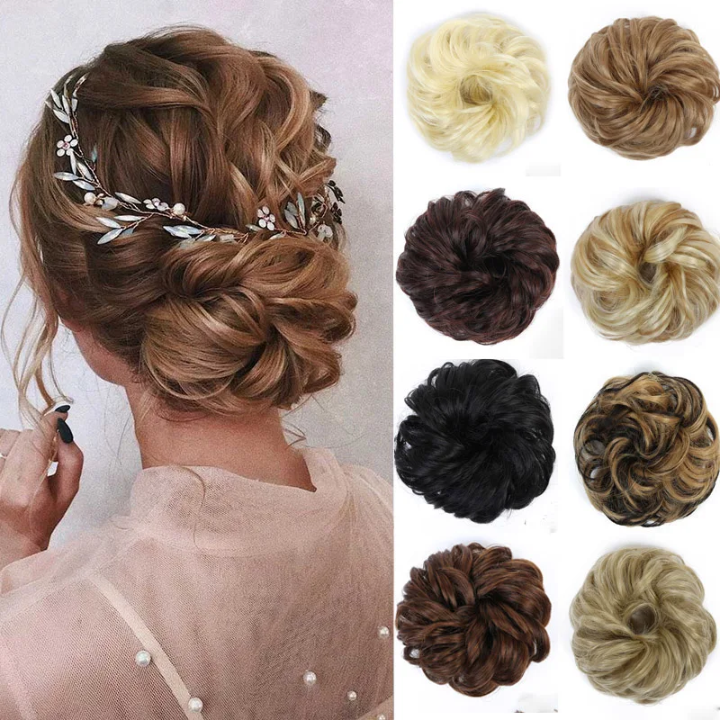 MANWEI спутанные волосы в пучок шиньон удлинитель синтетический парик кольцо