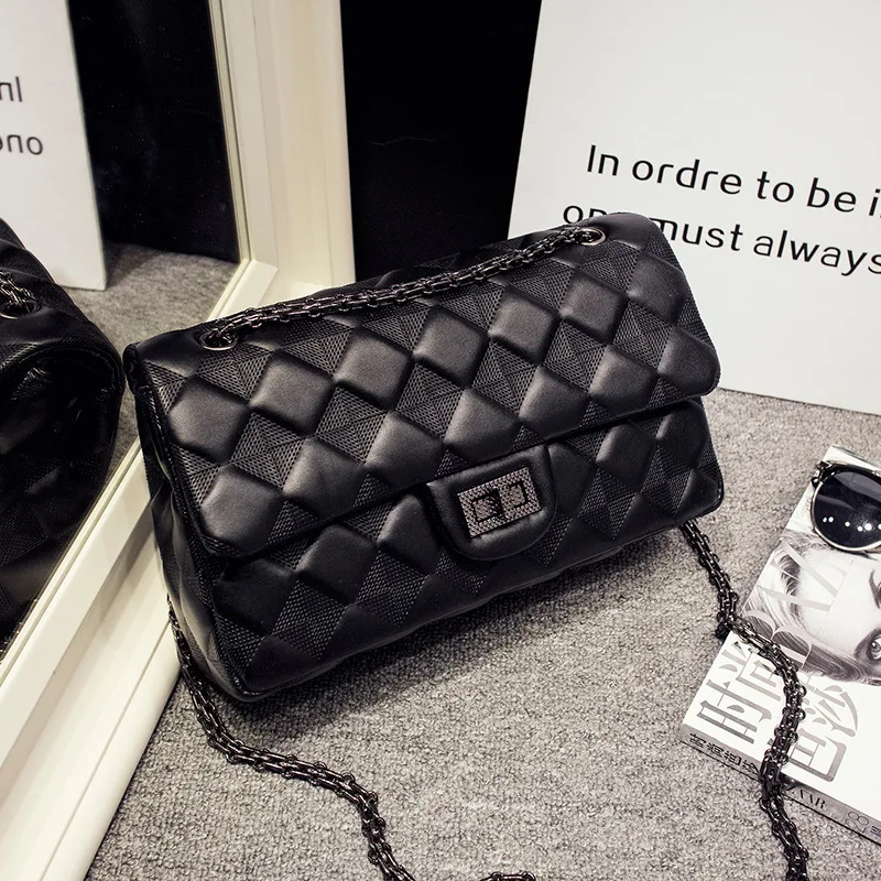 

European and American fashion leather chain bag 2020 new women's bag sheepskin gering one shoulder bag and one messenger bag