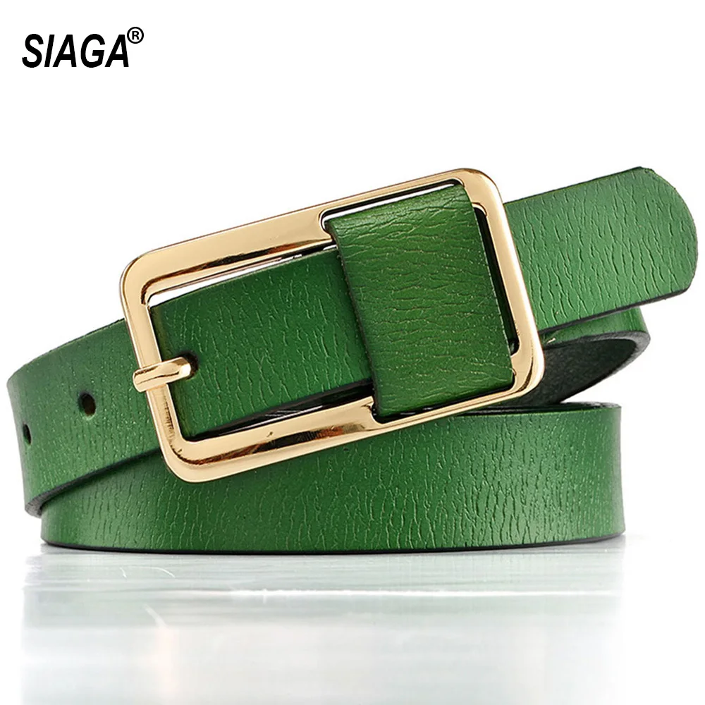 

Fashionable Personality Green Belt Simple Narrow Waistband Skirt Decorative Genuine Belts for Women Accessories FCO143