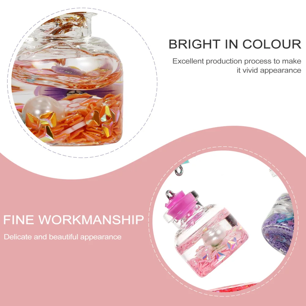 

15pcs Tea Bottle Charms Glass Bottle Pendants Wishing Bottle Pendants