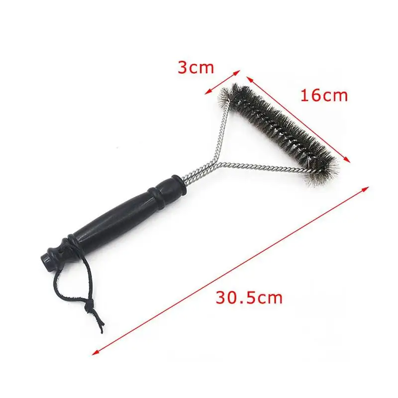 

1pcs Grill Brush BBQ Barbecue Grill Brush Clean Tool Shaped Cleaning Bristles Steel Wire With Triangle Brushes Ha V0J3