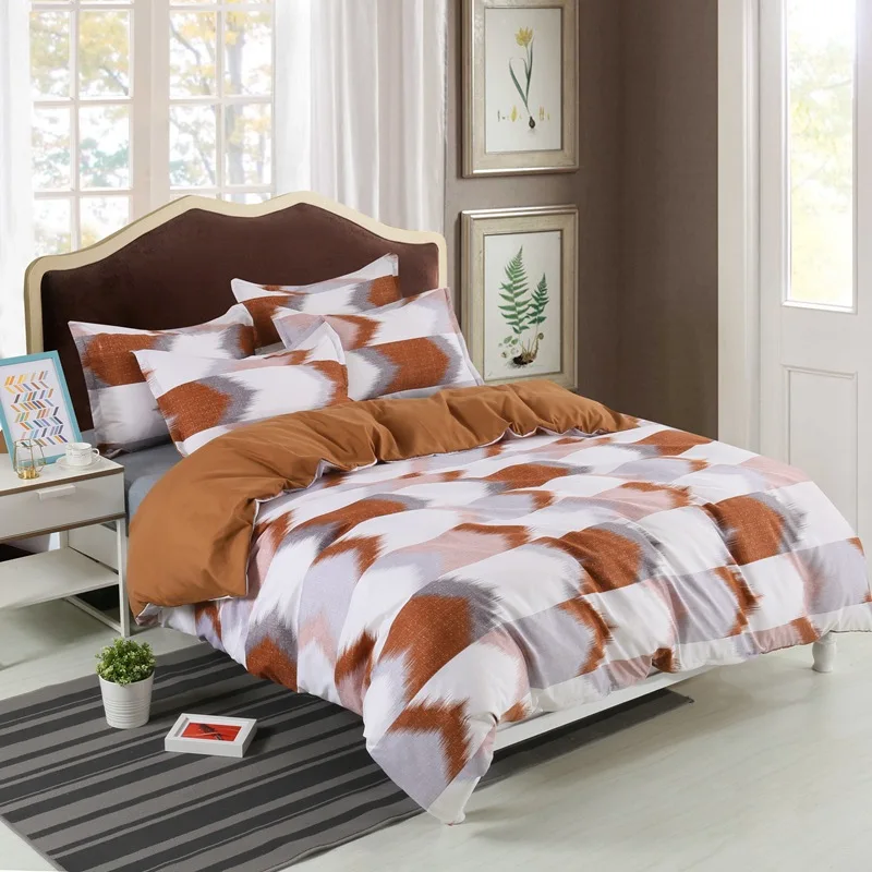 

Bedding Sets Geometric Plaid Duvet Cover Pillowcases Set Bed Set Twin Queen King Quilt Cover No Sheet No Filling
