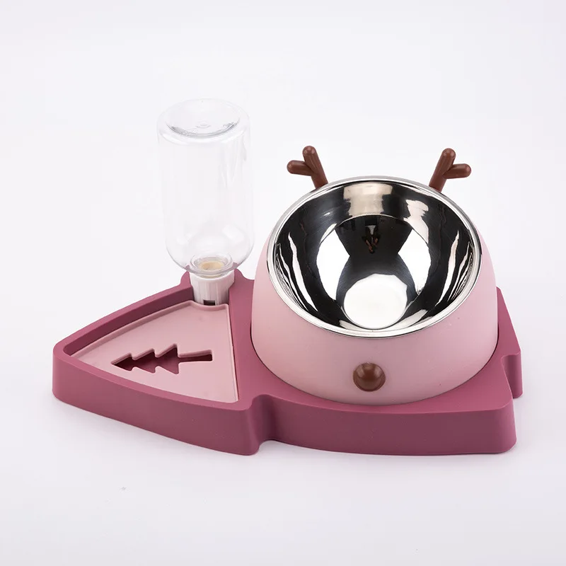 

Pet Cat And Dog Rice Pets Feeding Water Bowl Automatic Water Outlet Anti-Dumping Feeder Pet Feeding Bowl Rice Bowl