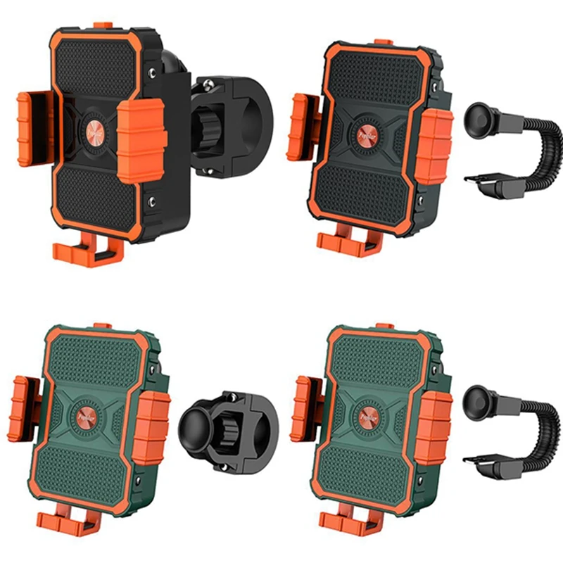 

Motorcycle Bike Phone Mount Anti Shake with Portable Charger Clip for 4.7 inch to 6.5 inch Phone