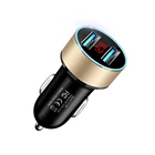Вольтметр со светодиодным дисплеем, 3,1 А, двойное зарядное устройство USB для телефона, адаптер питания для автомобильного прикуривателя, разветвитель розетки для автомобилей 12-24 В