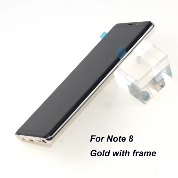 Gold with frame Супер Amoled 6,3 ''ЖК-дисплей для SAMSUNG Galaxy Note8 N9500 N950F N900D N900DS сенсорный экран дигитайзер с рамкой - Цвет: Gold with frame