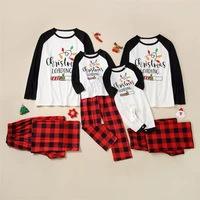 2022 christmas pajamas set family matching outfits plaid father mother children pyjamas mom baby mommy and me xmas pjs clothes