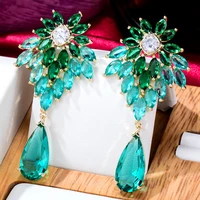 missvikki luxury double claws stud earrings trendy cubic zircon indian earrings for women wedding engagement party jewelry