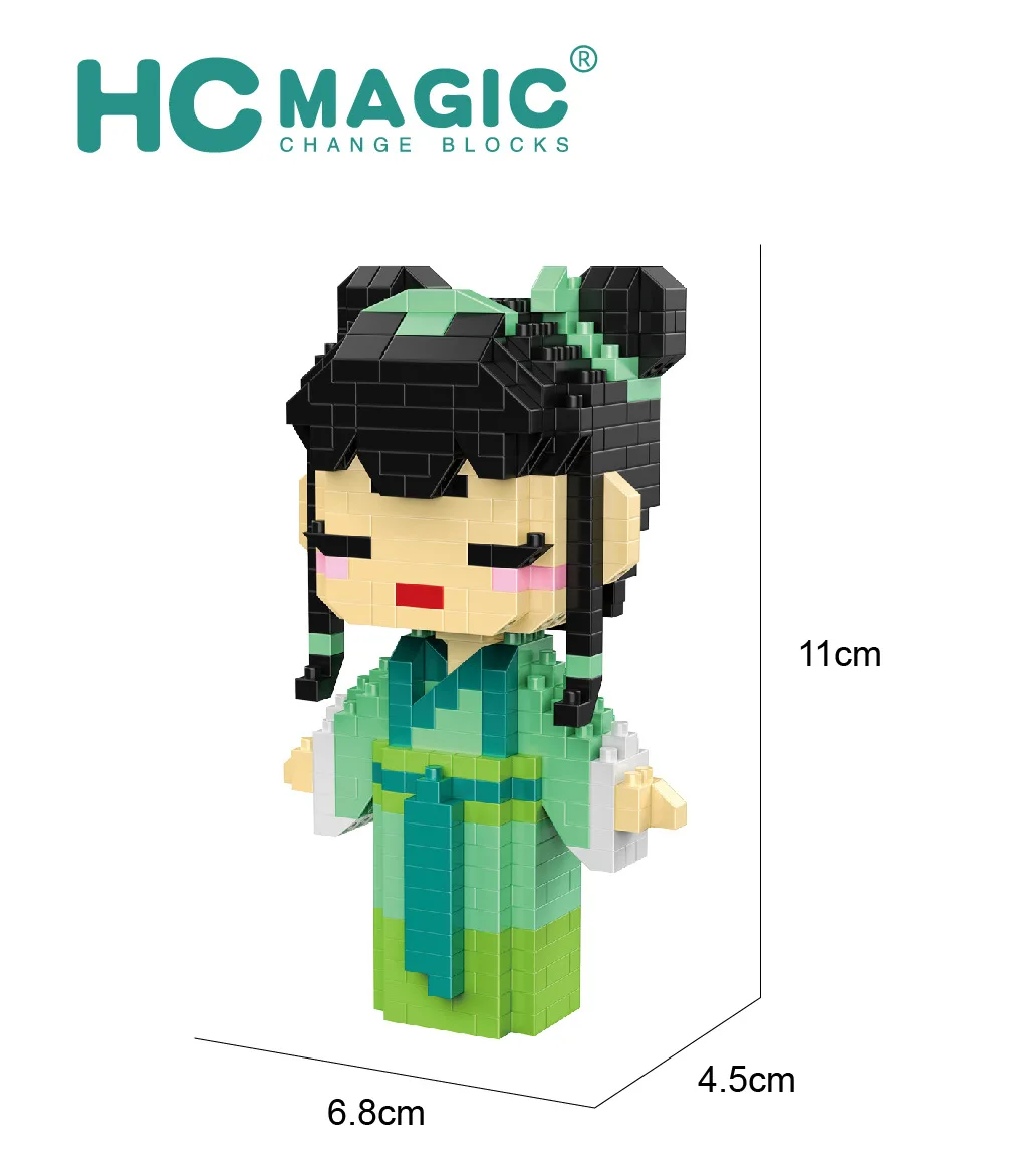

HC diamond particles assembled diy building blocks ancient Chinese characters Cowherd and Weaver Girl Peking Opera White Lady