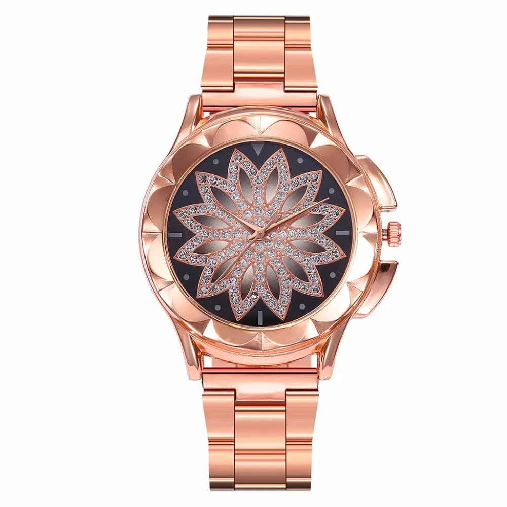 Горячая Мода Женщины разноцветный из нержавеющей стали Клевер на удачу часы