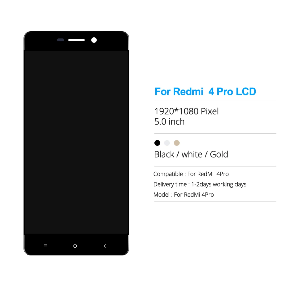 5 0 дюймов для Xiaomi Redmi 4 Pro ЖК дисплей сенсорный экран дигитайзер сенсор в сборе Redmi4 /