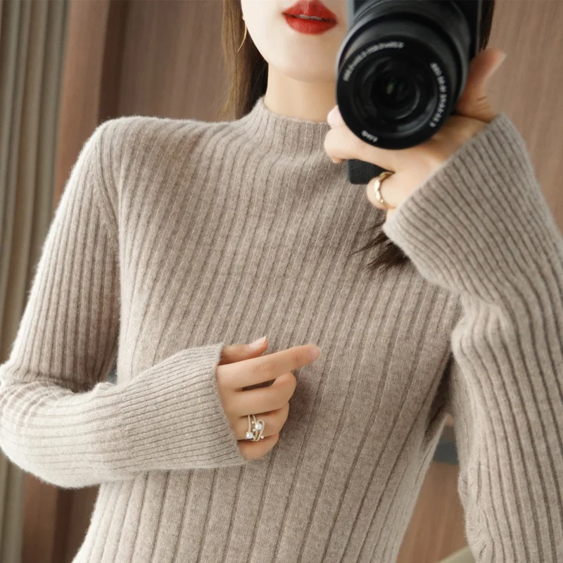 

Basic Turtleneck Women Sweaters Autumn Winter Loose Women Pullover Knitted Jumper Soft Warm Ladies sweater