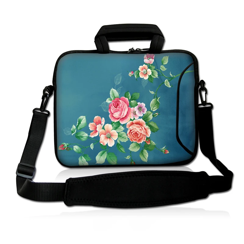 Bule Flower15'ཋ.4 &quot15 6&quot неопреновая сумка для ноутбука чехол с рукавом боковым