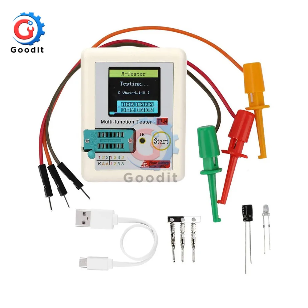 Многофункциональный детектор транзисторов с ЖК дисплеем 3 5 дюйма TFT подсветка