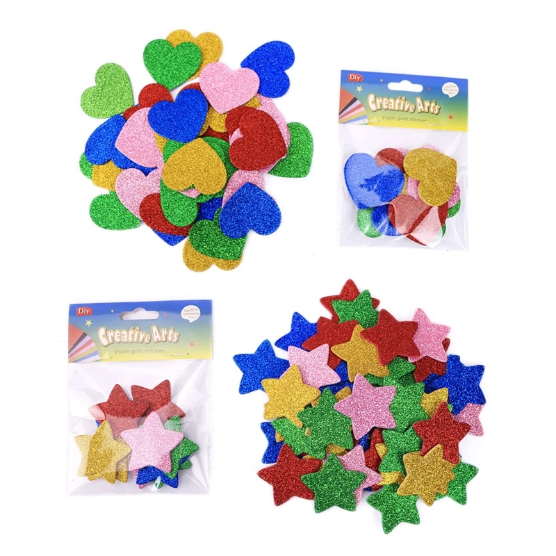 

Novelty Star/Heart Sticker for Book Delicate Crafts Supplies Party/Club Decoration Notebook Ornaments Valentine's Day