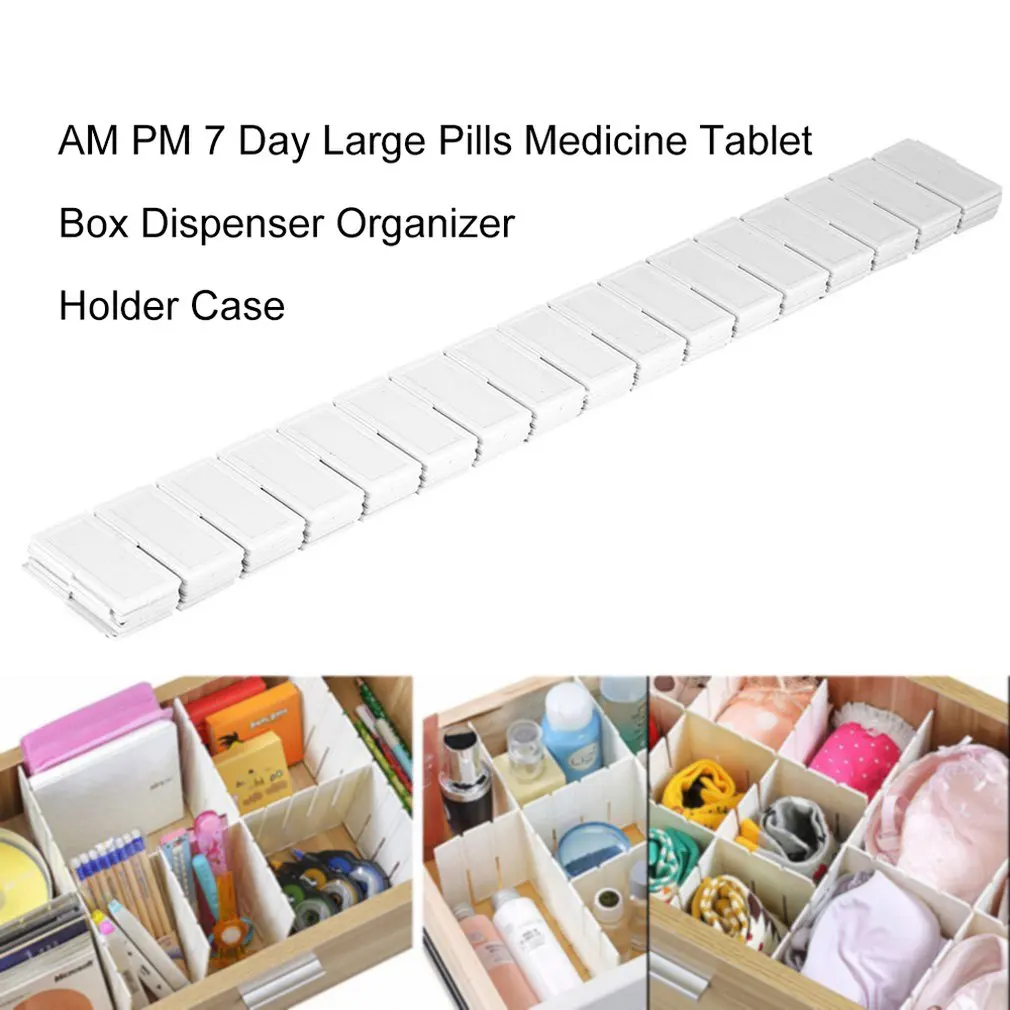 6Pcs Good Quality Practical Plastic DIY Grid Drawer Divider Household Office Necessities Storage Organizer Divider White