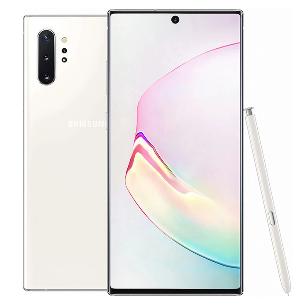 Samsung Galaxy Note10+ Note10 Plus N975U1 Original Mobile Phone Snapdragon 855 Octa Core 6.8" Dual 16MP&ampDual 12MP 12GB RAM&amp512GB |
