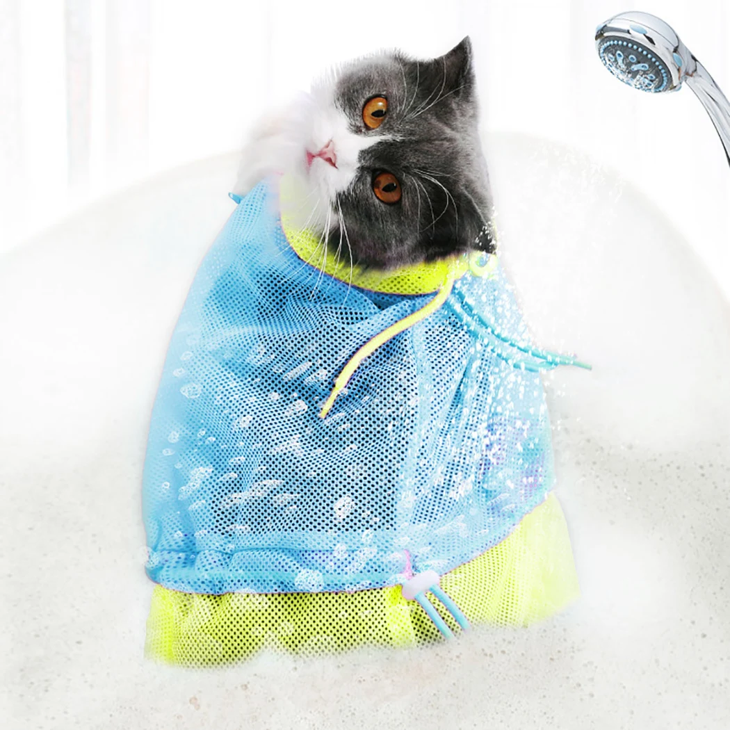 

Cat Washing Bag Scratch Resistant Cat Bath Bag Cat Grooming Bag Mesh Cat Bathing Bag Pet Supplies