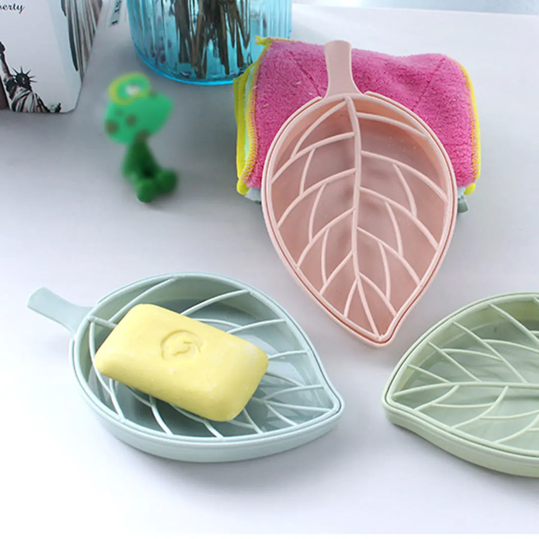 

Коробка для мыла в форме листа дренаж для мыла держатель для ванной комнаты держатель для мыла тарелка для хранения посуды принадлежности д...