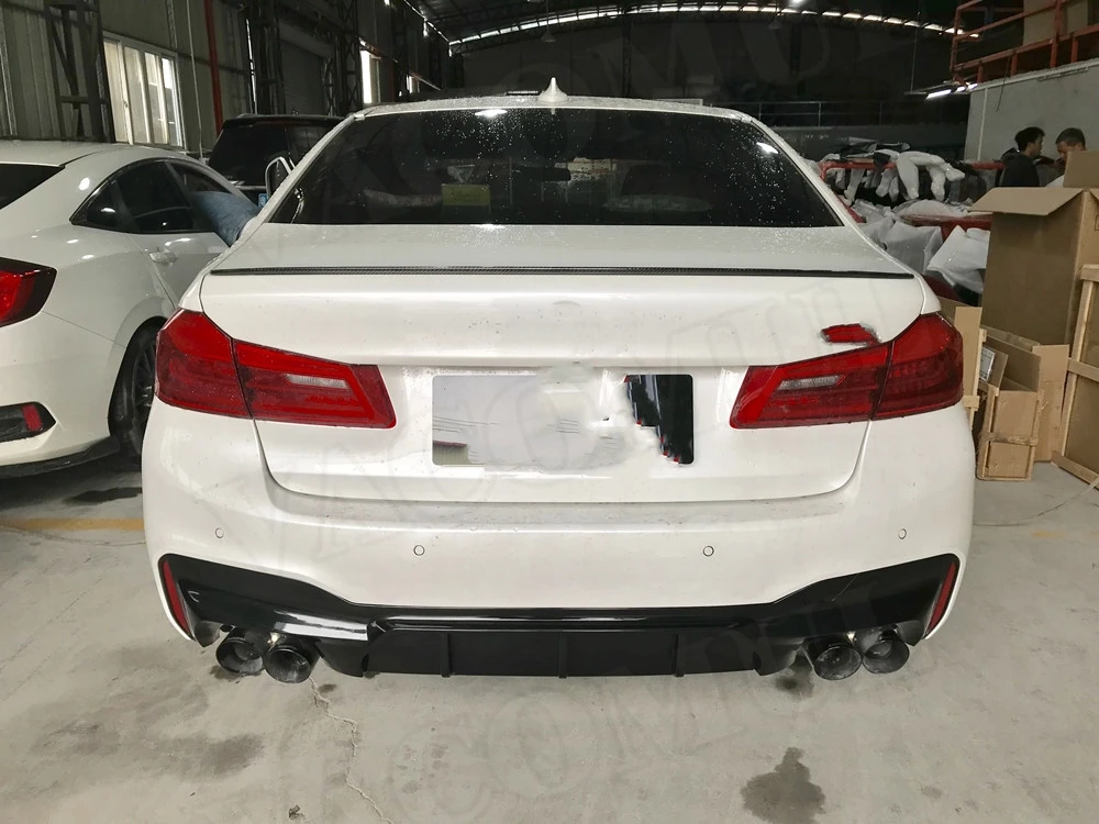 Задний спойлер из АБС пластика для BMW G30 G31 G38 диффузор губа на задний бампер M Sport 2017