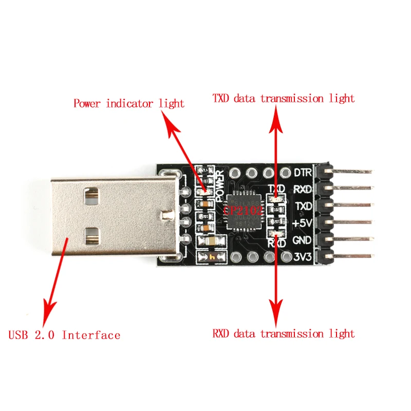 5PCS 1Pc CP2102 USB 2.0 to TTL UART Module 6Pin Serial Converter STC Replace FT232 | Обустройство дома