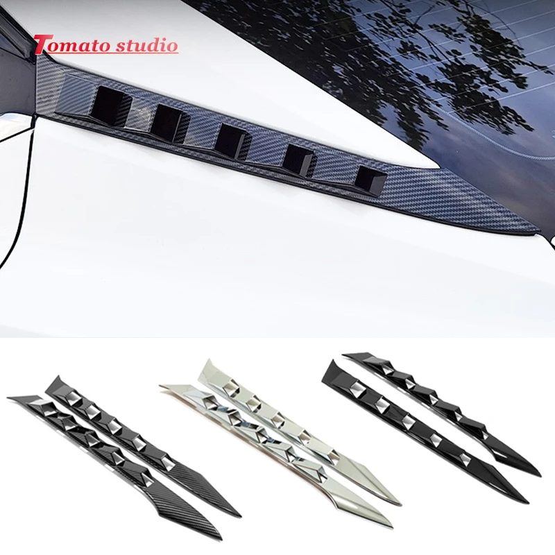 

ABS Chrome/Carbon fibre Car Rear window decoration trim Cover Trim Sticker Car Styling For Nissan Sentra 2020 2021 accessories