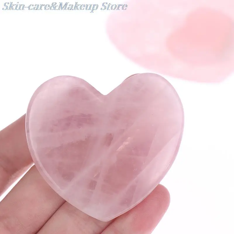 

Natural Rose Quartz Facial Jade Gua Sha Stone Beauty Massage Tool Face Massager Heart Shape Gua Sha Tool