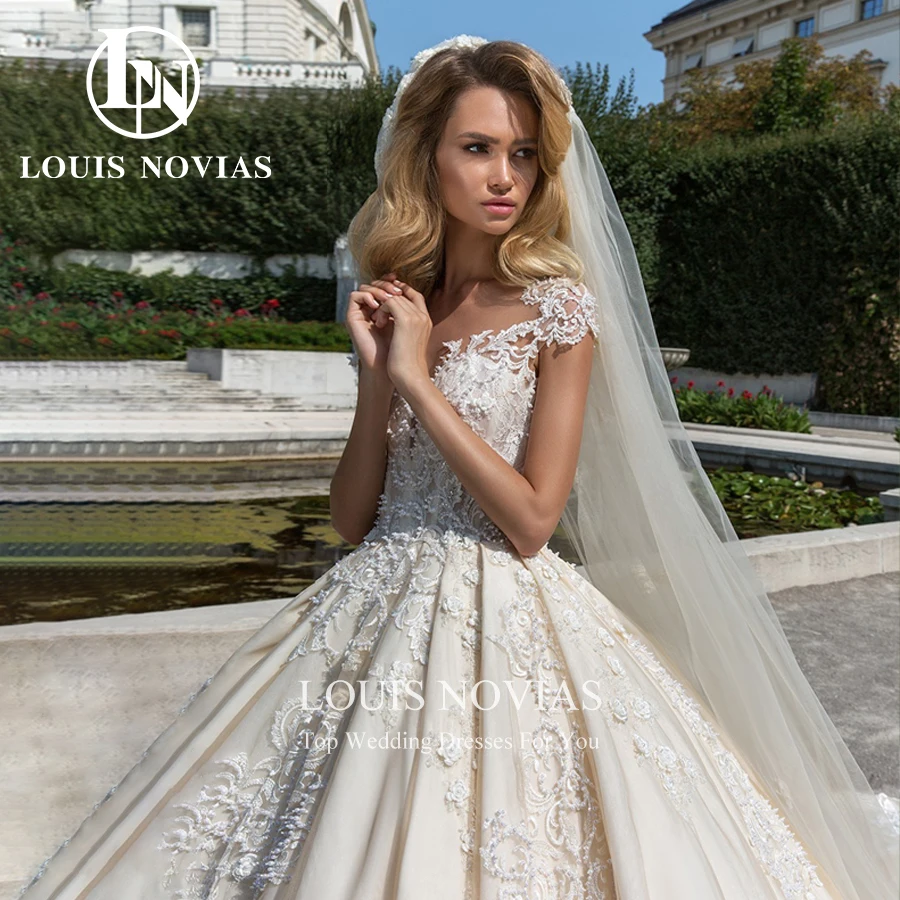 Бальное платье LOUIS NOVIAS свадебное реальные фотографии изысканное невесты с