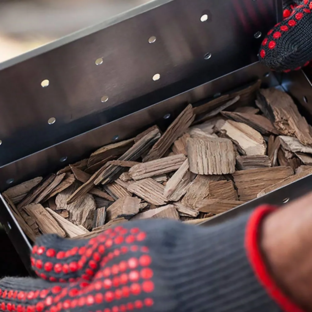 Моющаяся и складная коробка для курения из нержавеющей стали барбекю коптильня с