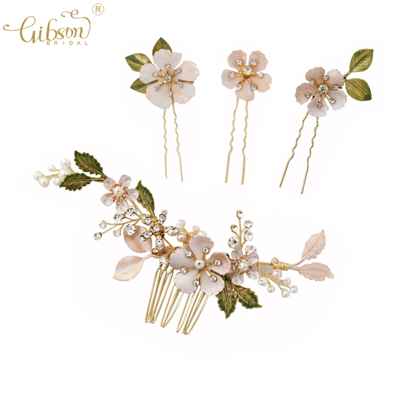 Сладкий прекрасный девушка головной убор зеленый лист цветок свадебные