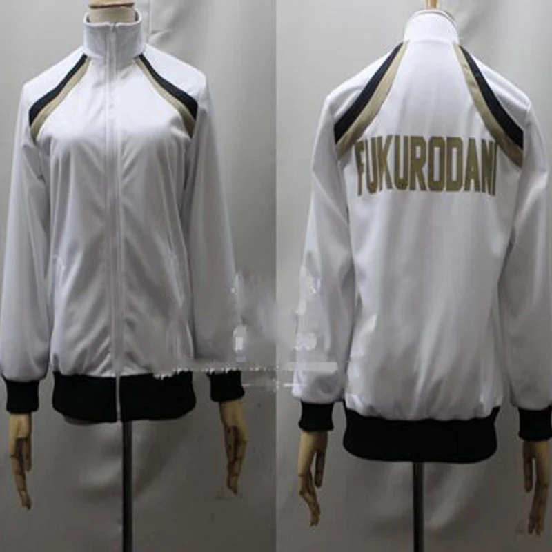 

Custom made Anime Haikyuu Fukurodani Academy Volleyball Team Uniform Cosplay Costumes Clinquant Velvet Unisex Coat Free Shipping