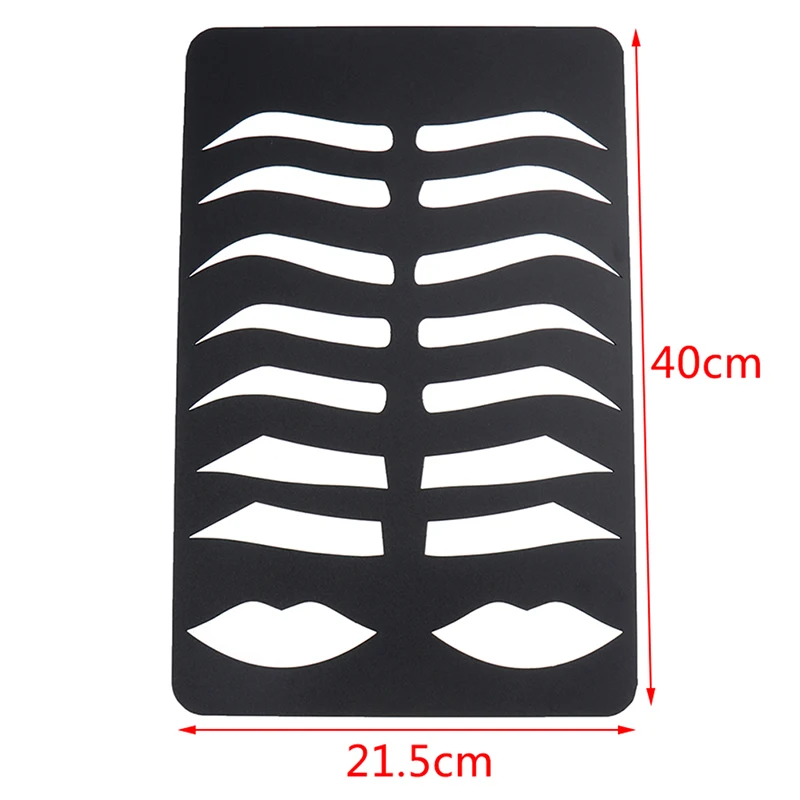 Reusable Eyebrow Practice Stencil Brow Lips Template For Microblading Practice Eyebrow Drawing Lip Coloring Training Supplies