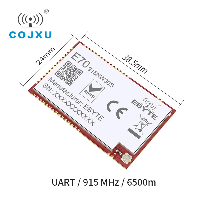 915MHz SoC UART Wireless Module Transceiver Star Network  uhf 30dBm IPEX Antenna  Transmitter Receiver cojxu E70-915NW30S