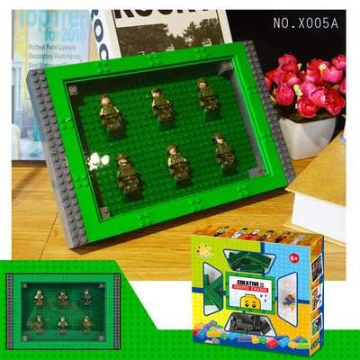 

Kennie DIY Creative Photo Frame Building Blocks toys Dolls Action Figures Photo Wall Toys Bricks Base Plates 5005359