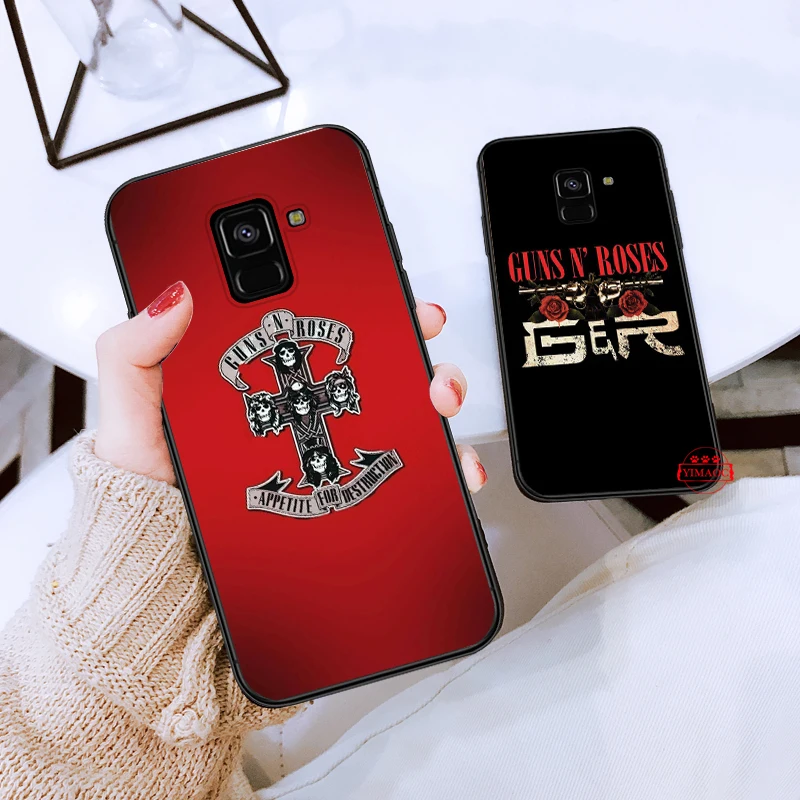 Guns n roses Silicone Case for Samsung A3 A5 A10S A30S A50S A6 Plus 2018 A7 A8 A9 A10 A30 A40 A50 A60 A70 J6 |