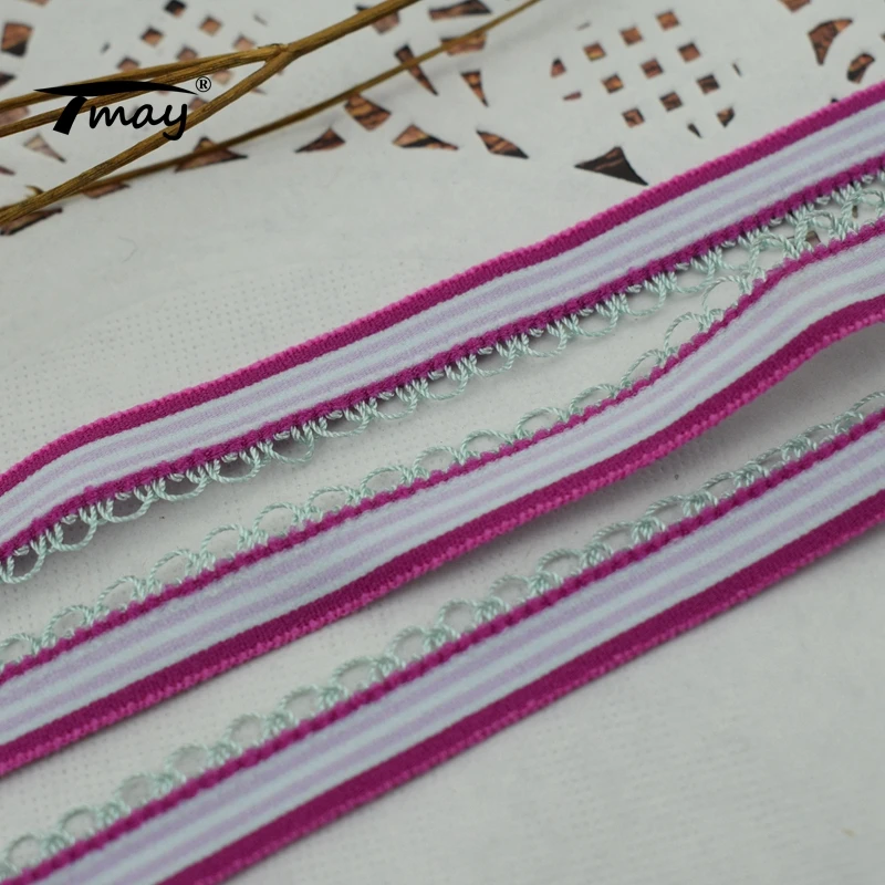 #1752 в полоску кружевное 8 ярдов/партия эластичная кружевная резиновые резинки