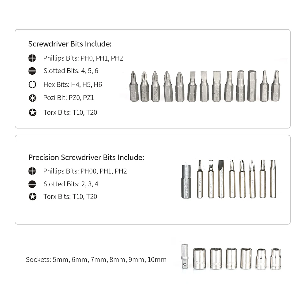 30 шт. многофункциональные отвертки с битами инструменты для электромонтажных