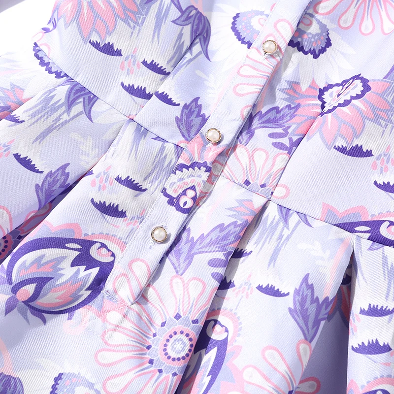 

New Elegant Vintage Women Print Slim Tunic Midi Dress Evening Party Clothing Lady 3/4 Sleeve Dresses