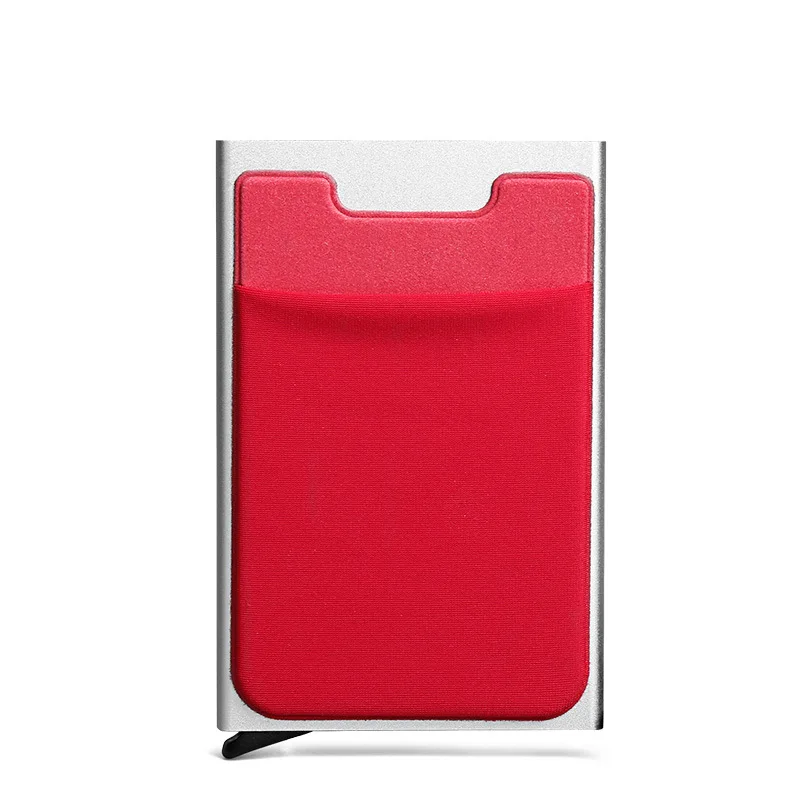 Противоугонная Rfid Bocking Кредитная карта держатель Защитная Сумка Бизнес ID Case Чехол для мужчин компактная алюминиевая металлическая тонкая Сумочка пропуска - Цвет: red