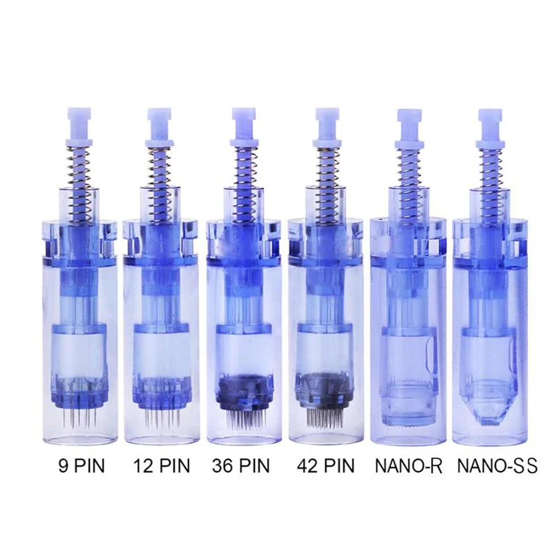 

50pcs Derma pen Bayonet 9 12 36Pin 3D microneedling Nano Needles Cartridges Microneedles For Electric Derma Pen A1 for skin care