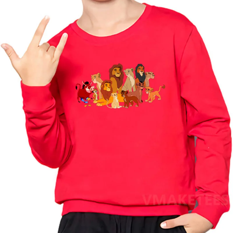 Детские толстовки с героями мультфильмов Король Лев хлопковая толстовка для