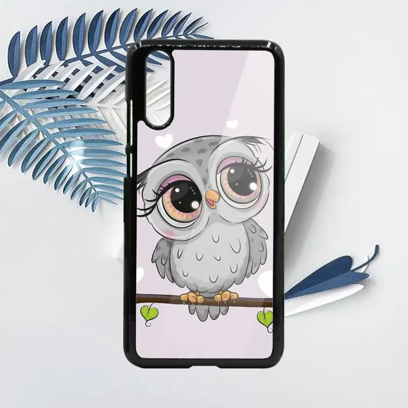 

cute cartoon Owl Phone Case For Samsung galaxy S note 8 9 20 10 e lite2019 plus pro ultra Hard TPU PC