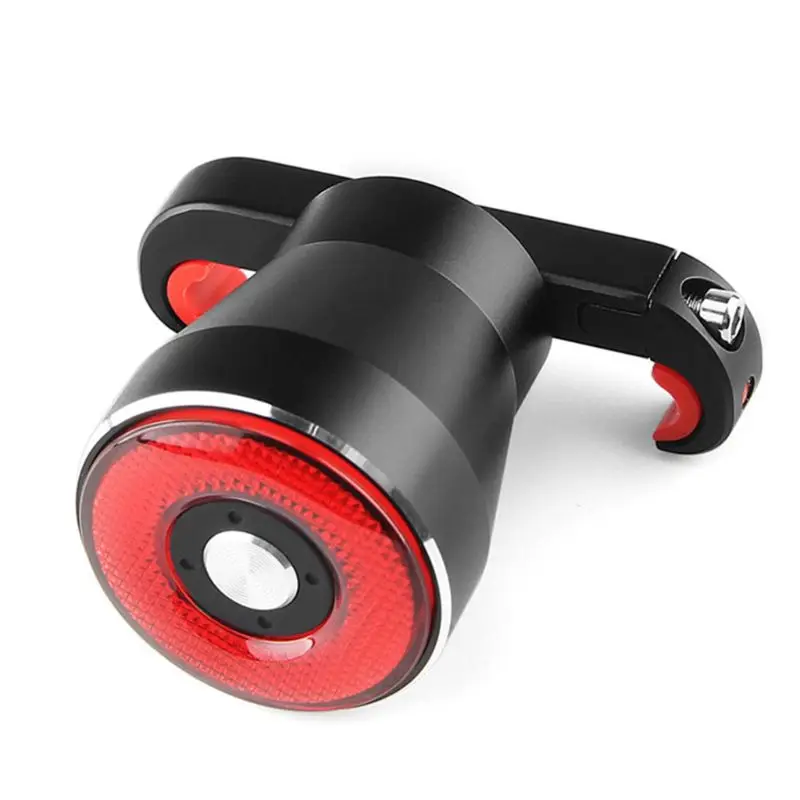 Фонарь задсветильник велосипедный со светодиодной подсветкой и датчиком