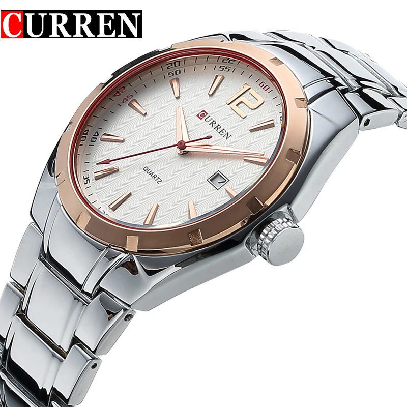 Часы наручные CURREN Мужские кварцевые модные брендовые повседневные аналоговые