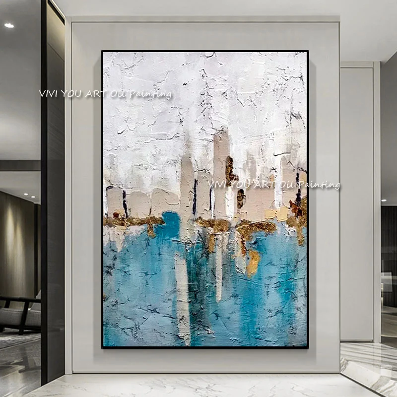 

Ручная работа простые Масляные картины холст палитра Абстрактная живопись стена для фотографий зеленого цвета