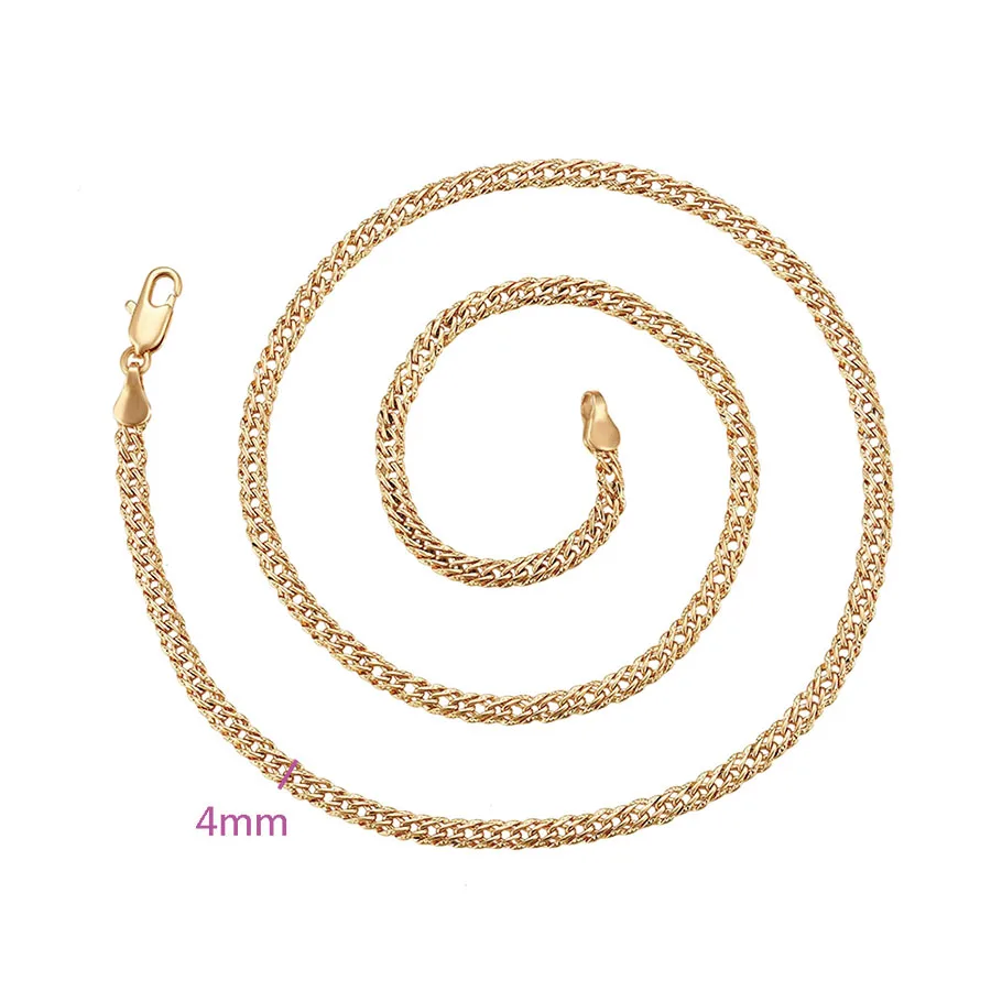 XP Jewelry ( 45 см * 4 мм) ожерелья цепочки золотого цвета 18 k с плетением для мужчин и