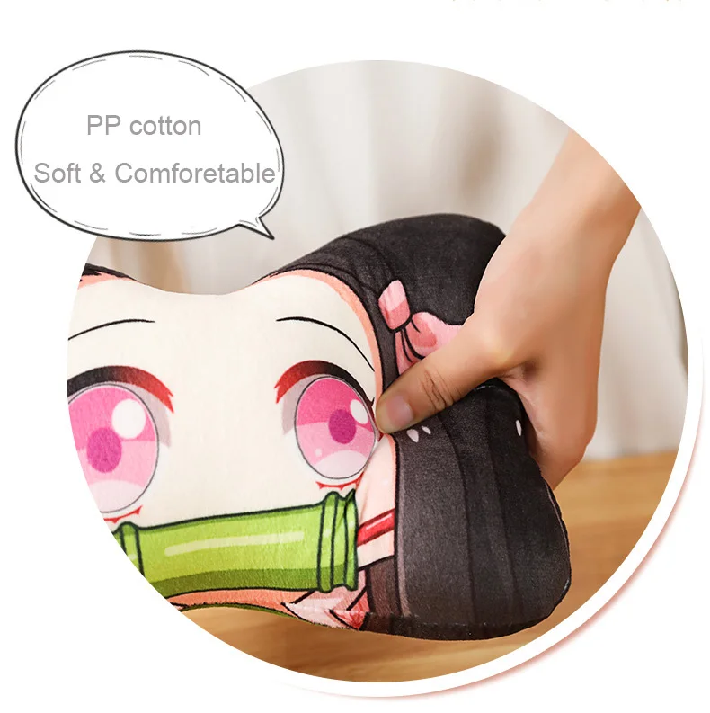 Плюшевая подушка для шеи Demon Slayer Kimetsu no Yaiba Kamado Tanjirou Автомобильный подголовник